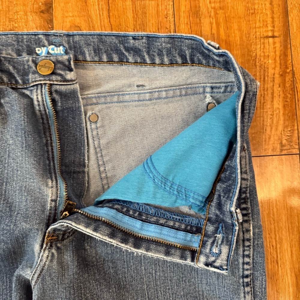 WRANGLER Men’s Blue Cowboy Bootcut Jeans Size 30x36 - Picture 3 of 12